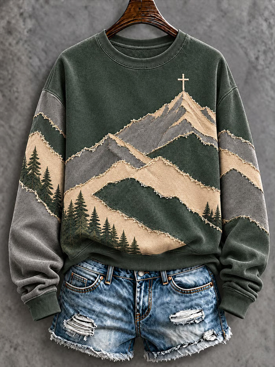 Women's Christian Cross Art  Sweatshirt