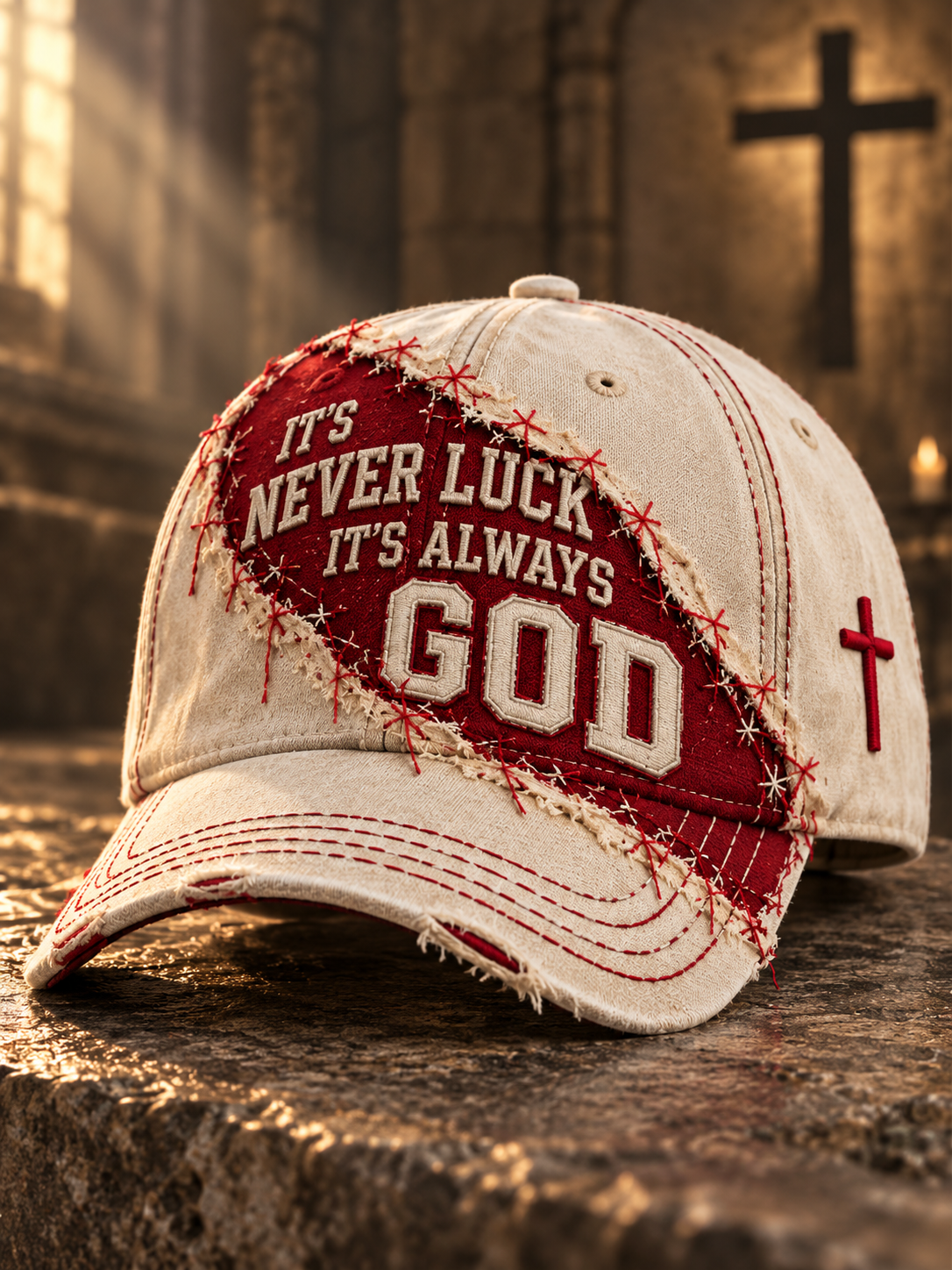 Unisex  IT'S NEVER LUCK XIT'S ALWAYS GOD Hat