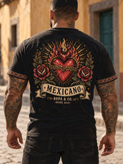 Men's Mexican Art Printed T-shirt