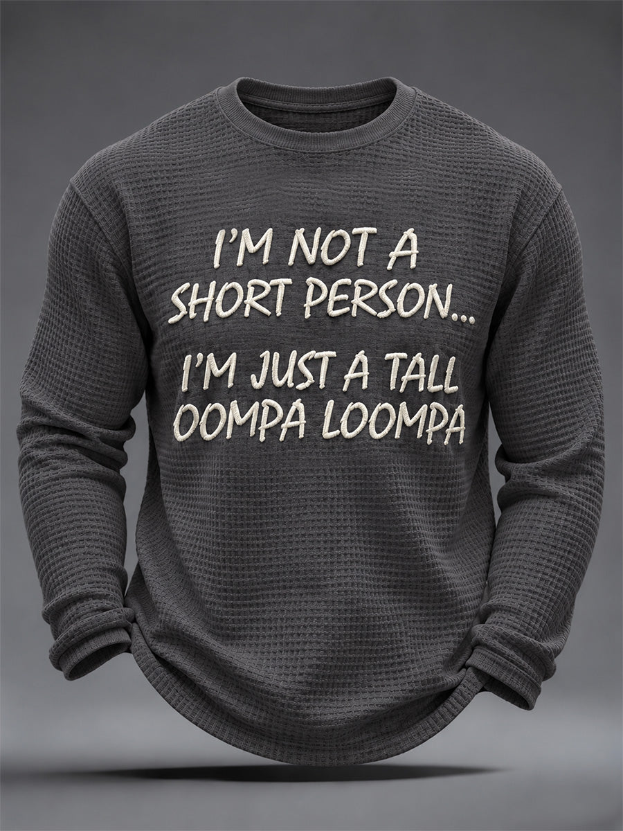 Men's Sassy & Sarcastic Funny Graphic Print Waffle Long Sleeve Top
