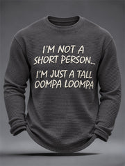 Men's Sassy & Sarcastic Funny Graphic Print Waffle Long Sleeve Top