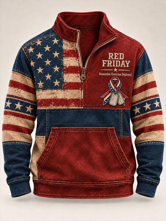 Men's Red Friday Printed Casual Sweatshirt
