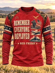 Men's Red Friday Printed Casual T-Shirt