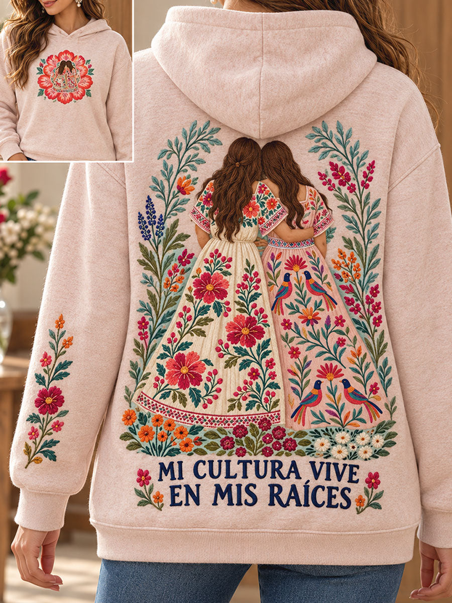 Women's Mexicano Saying Art Printed Hoodie