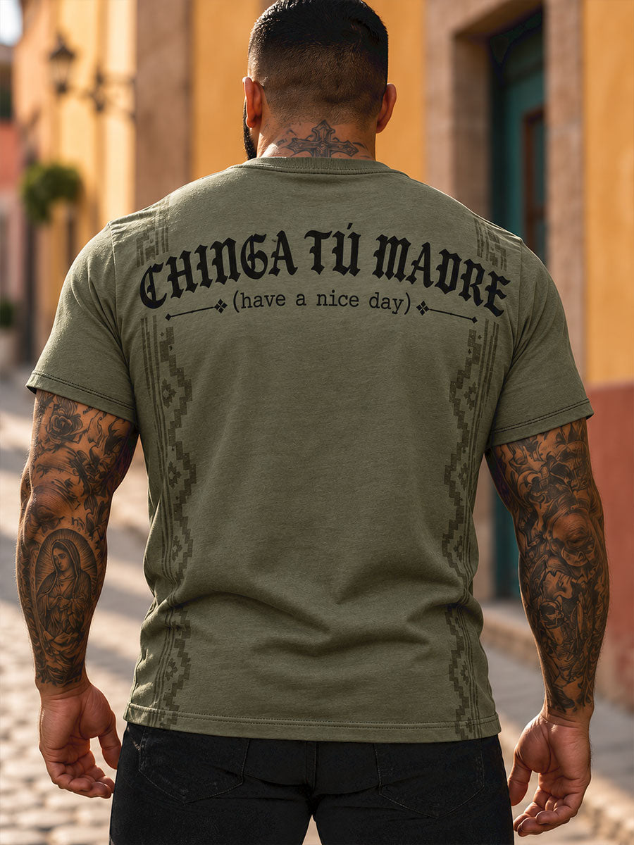 Men's Mexicano Saying Art Printed T-shirt