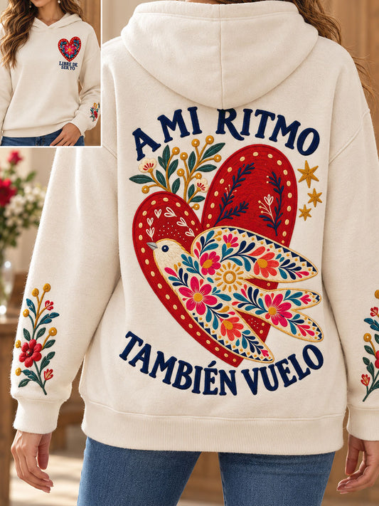 Women's Mexicano Saying Art Printed Hoodie