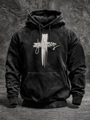 Men's Faith Oversized Drop-Shoulder Hoodie with Pockets