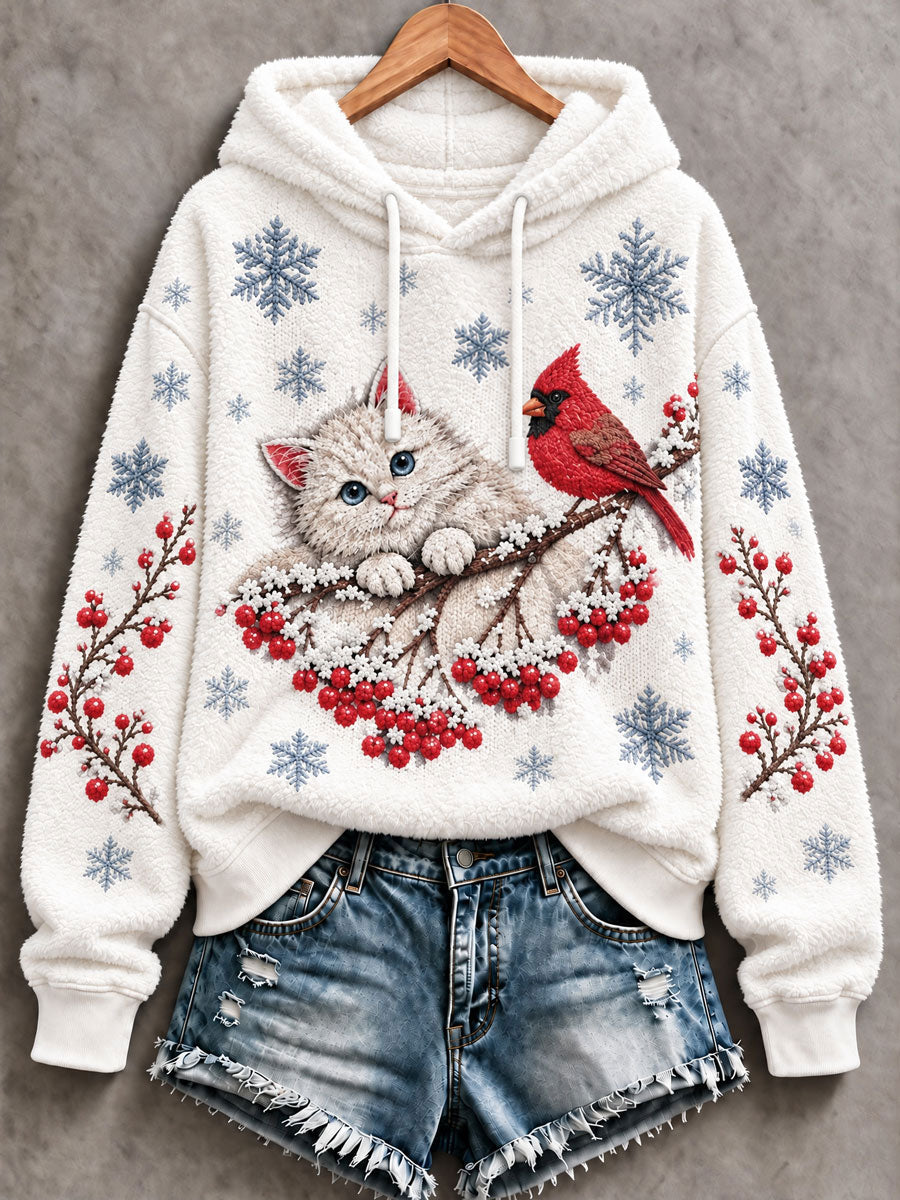 Women's Christmas Print Casual Hoodie