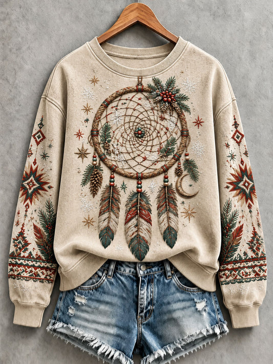 Women's Native-Inspired Christmas Dreamcatcher Sweatshirts