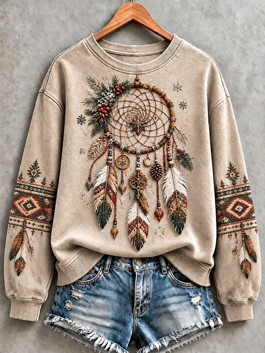Women's Native-Inspired Christmas Dreamcatcher Sweatshirts