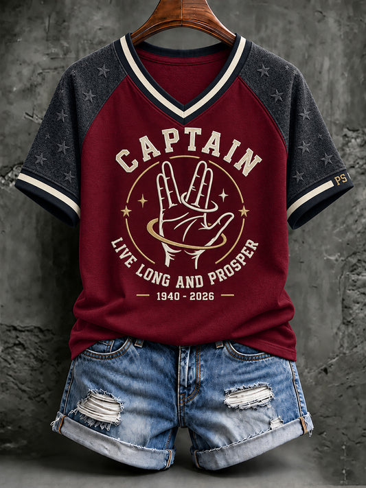 Women's Rip Captian 1940-2026 Printed  T-shirt